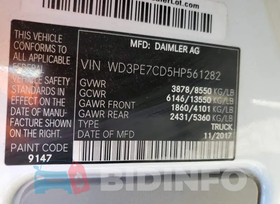 WD3PE7CD5HP561282 Photo# 13