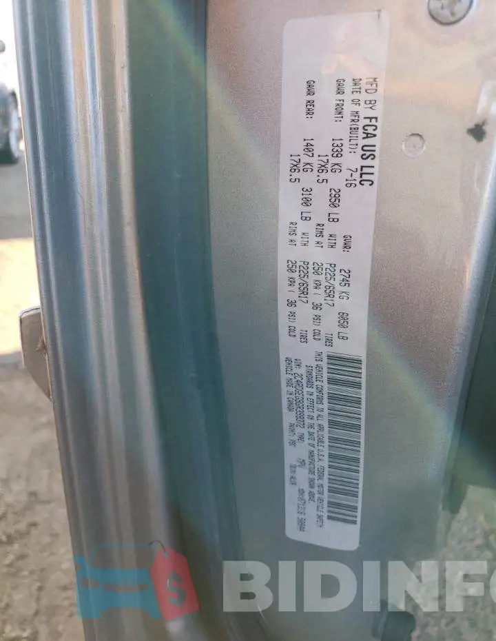 2C4RDGEG9GR399372 Photo# 13