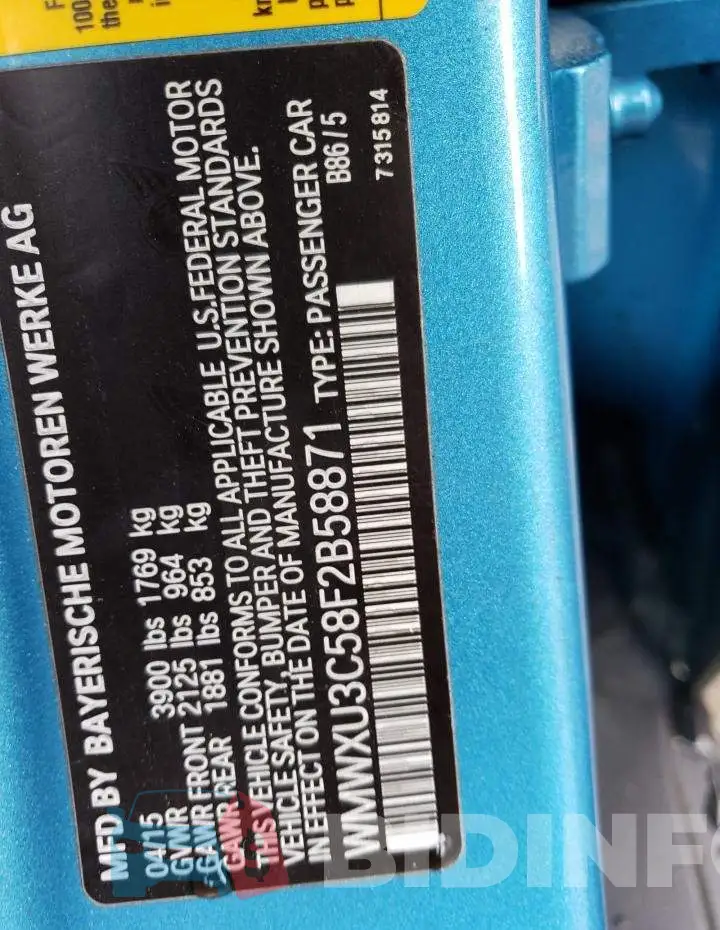 WMWXU3C58F2B58871 Photo# 12