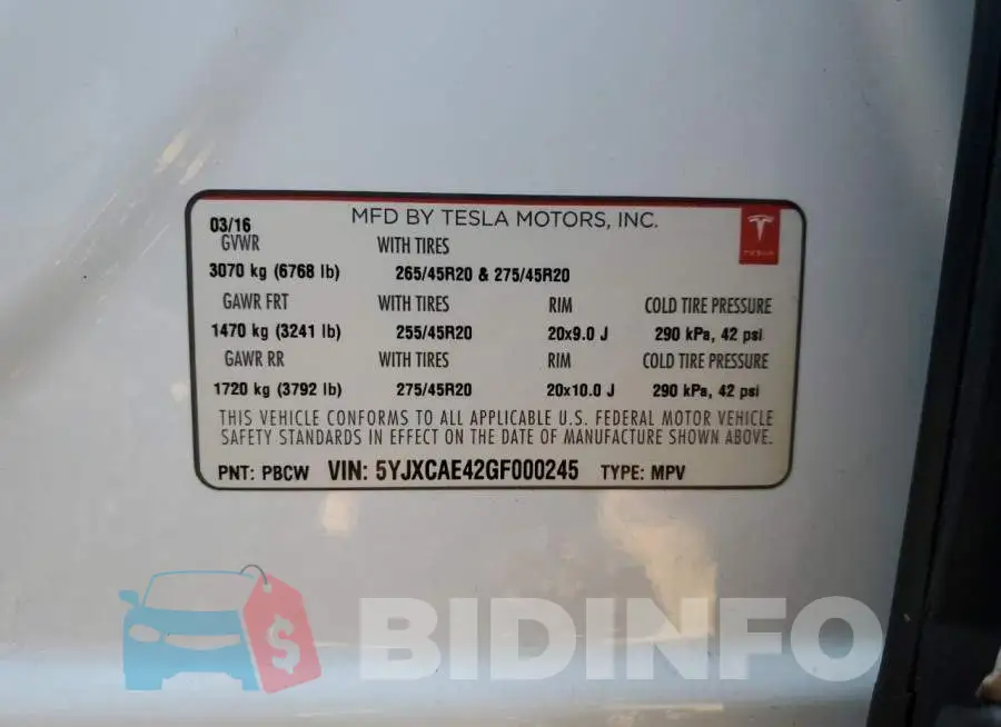 5YJXCAE42GF000245 Photo# 13