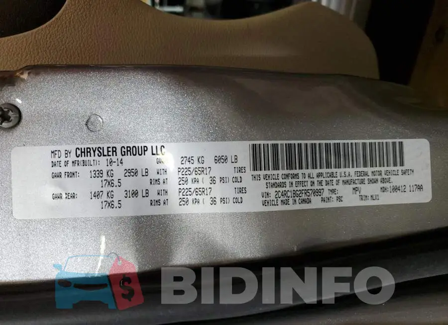 2C4RC1BG2FR570997 Photo# 13