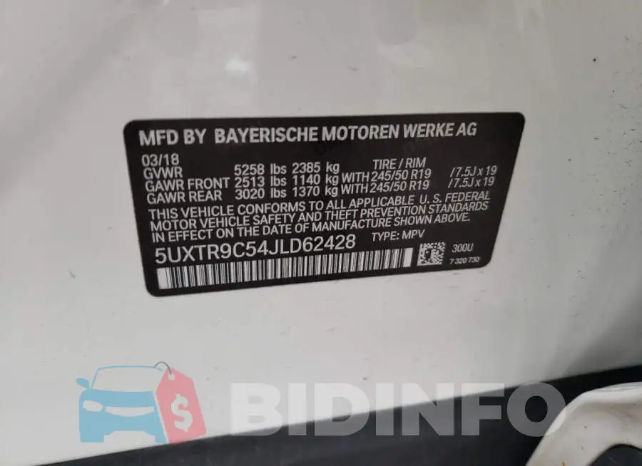 5UXTR9C54JLD62428 Photo# 14