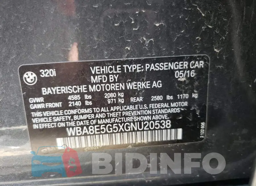 WBA8E5G5XGNU20538 Photo# 12