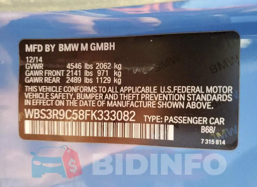 WBS3R9C58FK333082 Photo# 13