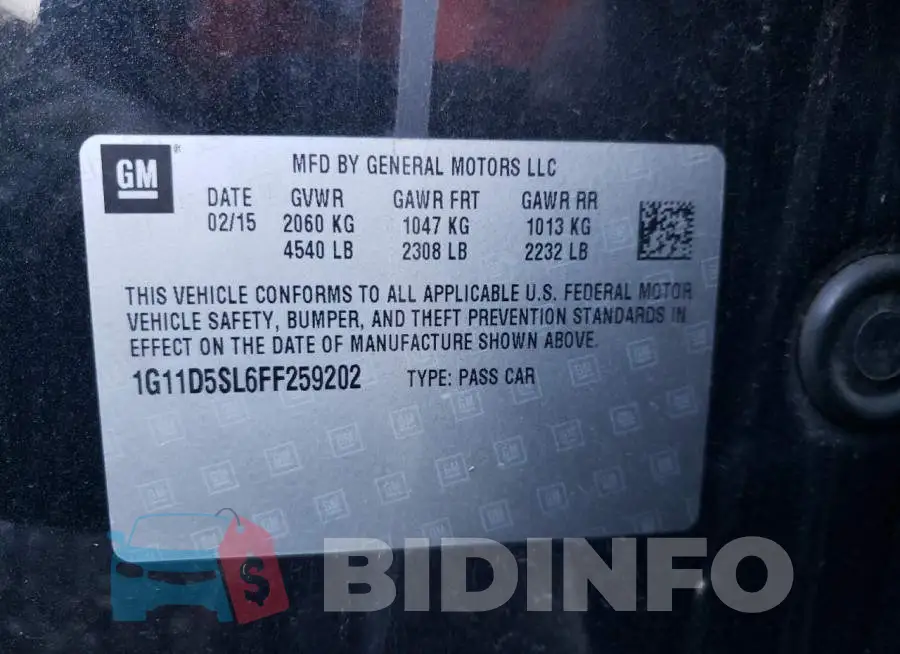 1G11D5SL6FF259202 Photo# 12