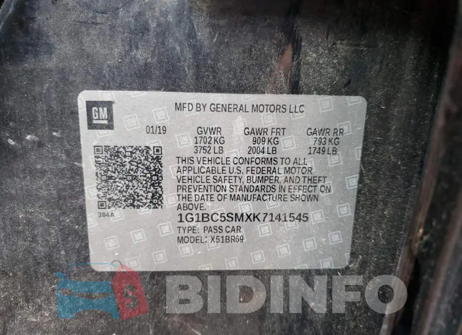 1G1BC5SMXK7141545 Photo# 12