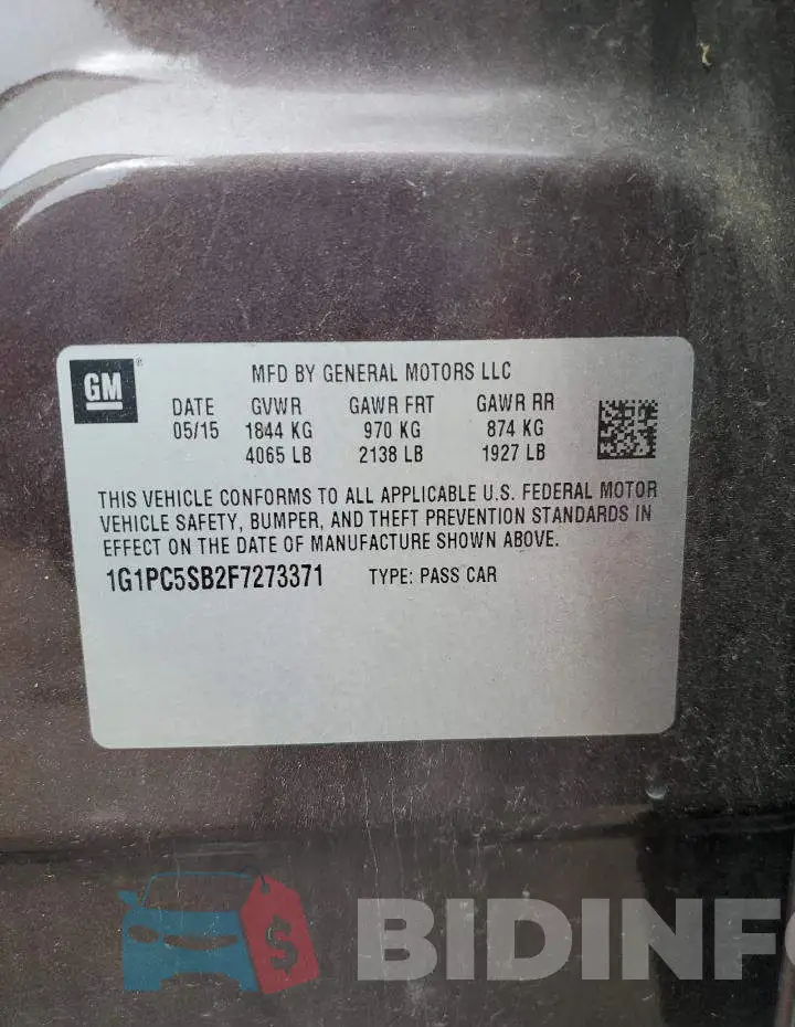 1G1PC5SB2F7273371 Photo# 12