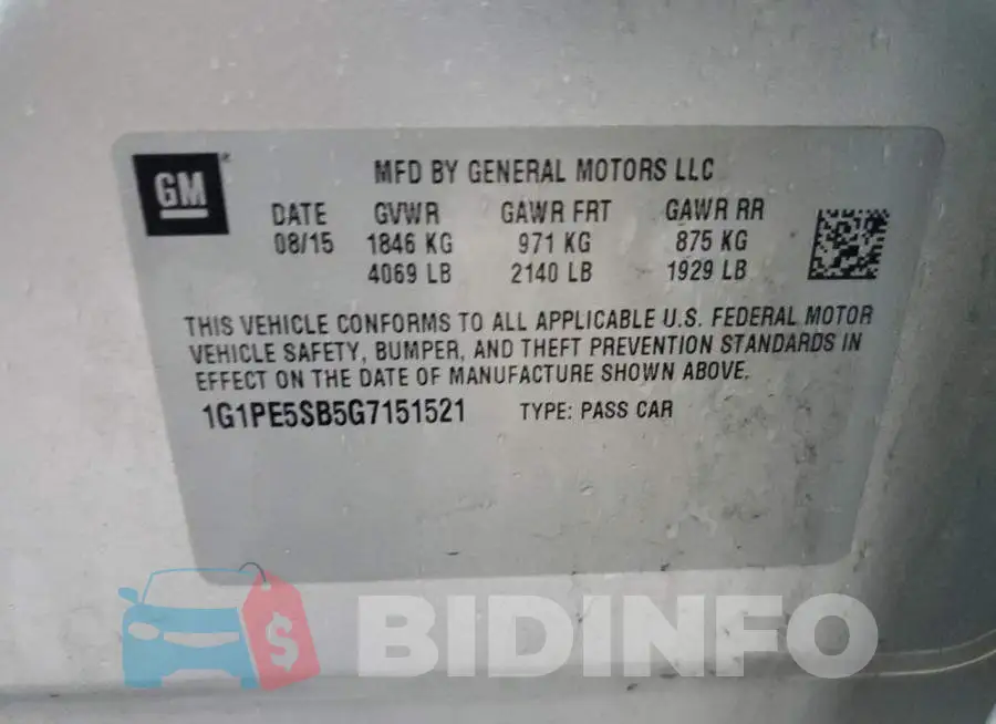 1G1PE5SB5G7151521 Photo# 12