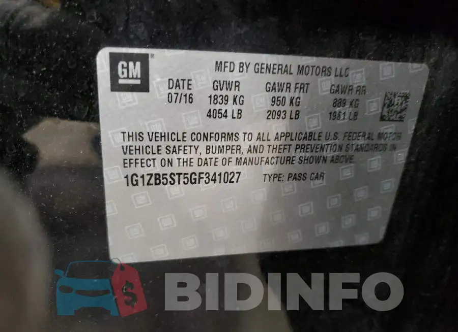 1G1ZB5ST5GF341027 Photo# 12