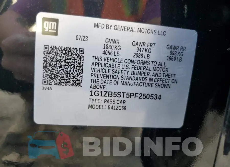 1G1ZB5ST5PF250534 Photo# 12