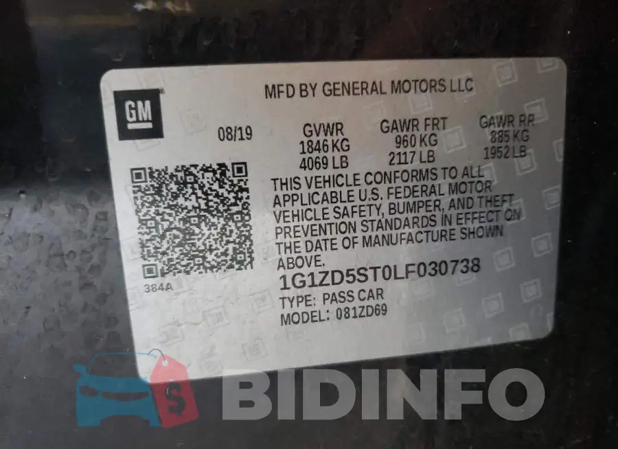 1G1ZD5ST0LF030738 Photo# 12