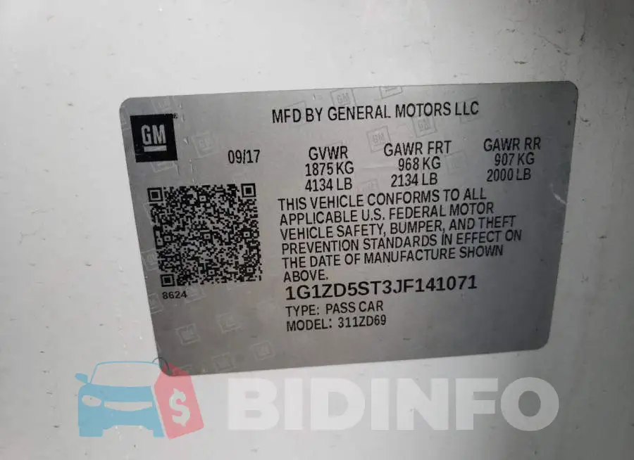 1G1ZD5ST3JF141071 Photo# 12
