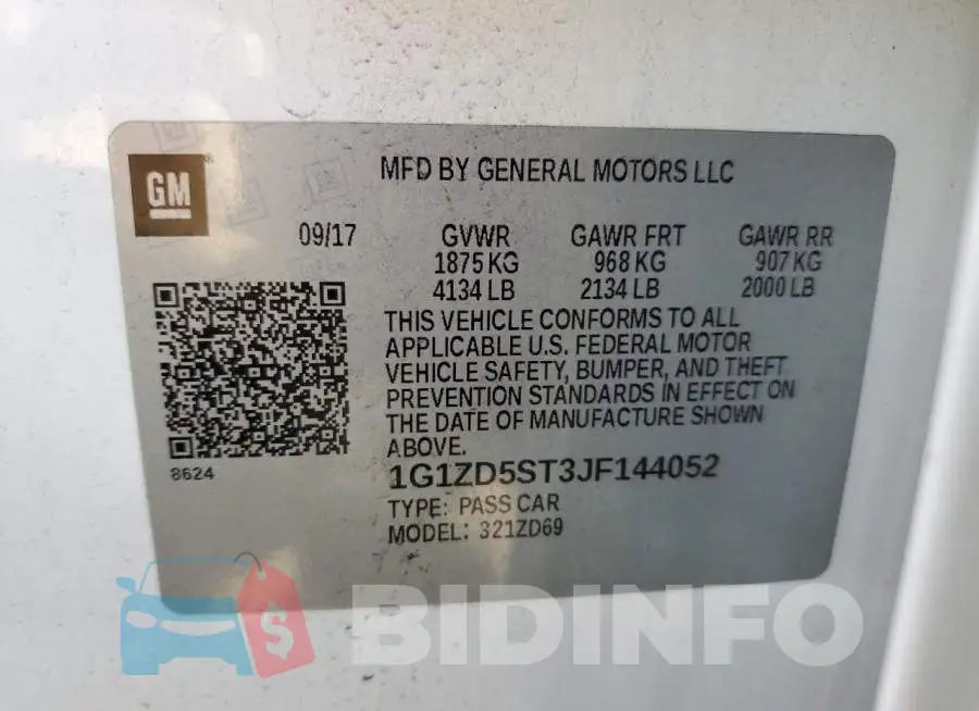 1G1ZD5ST3JF144052 Photo# 12