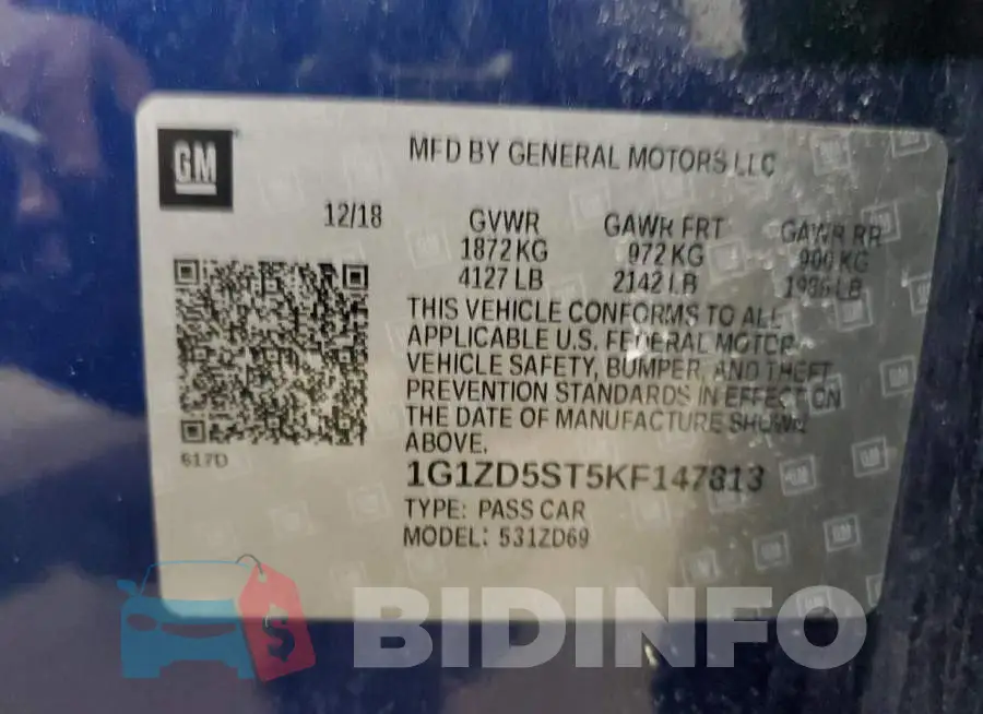 1G1ZD5ST5KF147813 Photo# 12