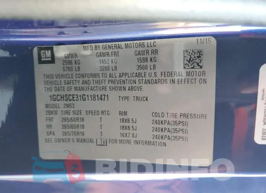 1GCHSCE31G1181471 Photo# 12