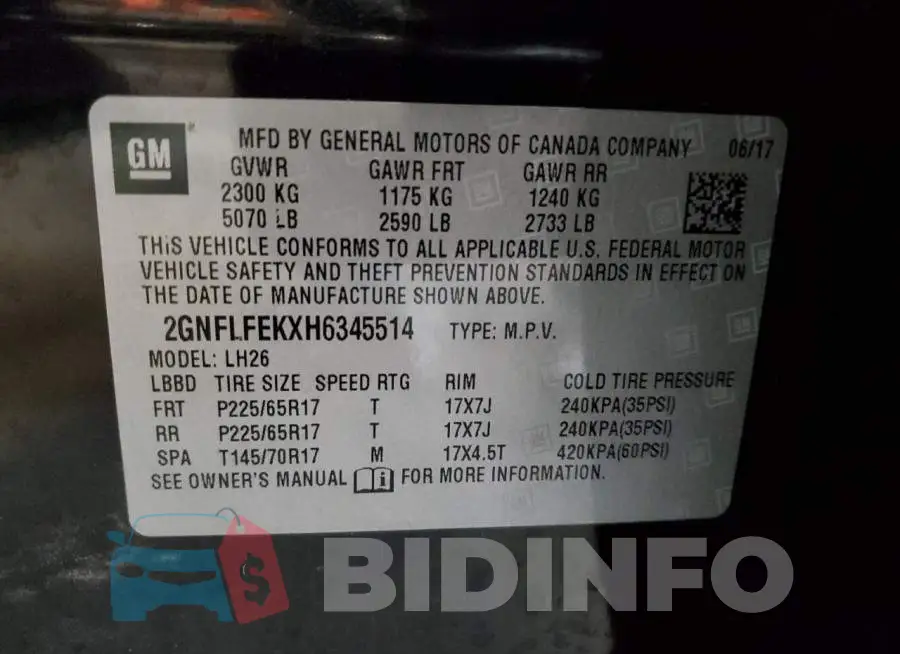 2GNFLFEKXH6345514 Photo# 12