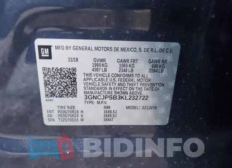 3GNCJPSB3KL232722 Photo# 13