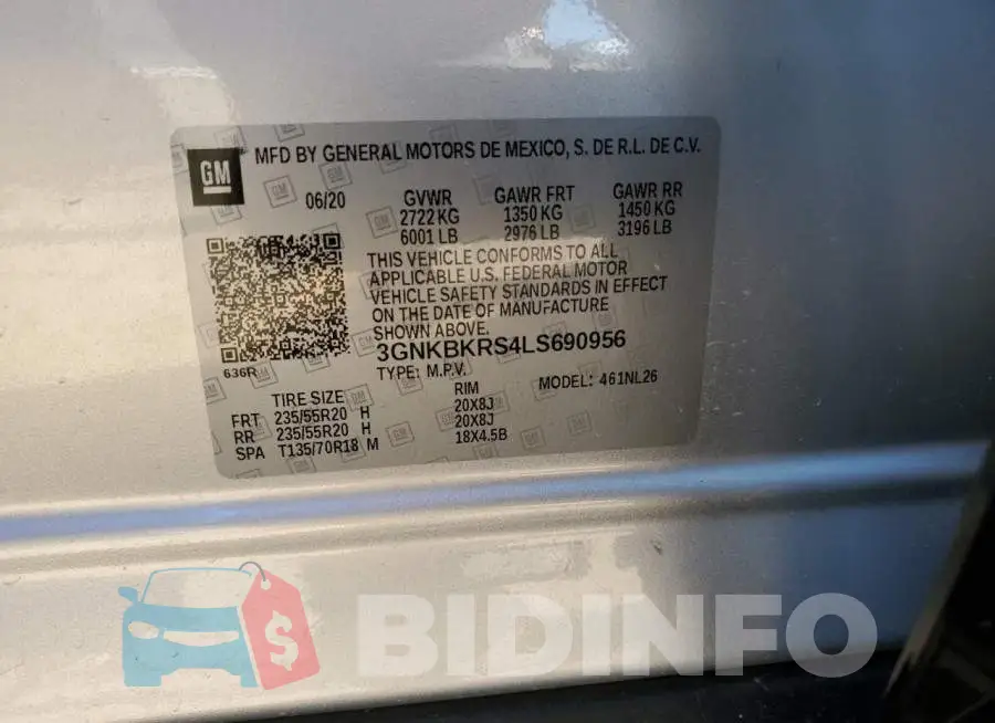 3GNKBKRS4LS690956 Photo# 14
