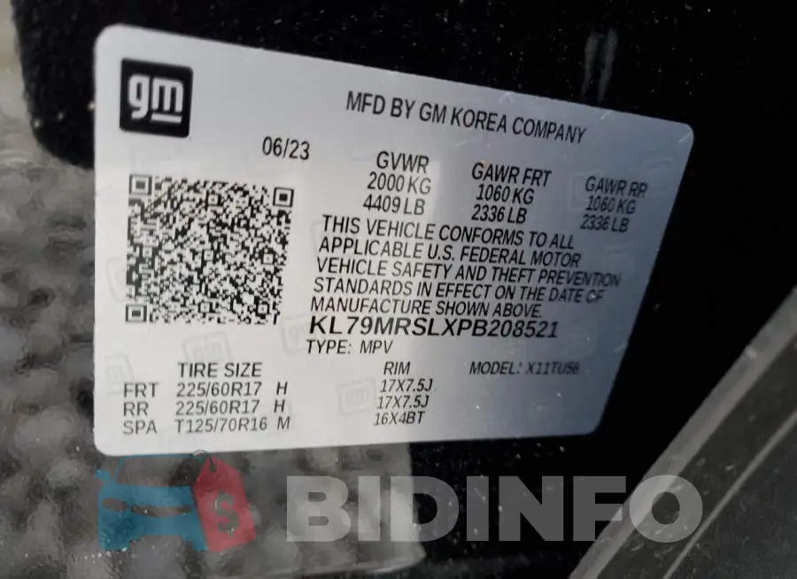 KL79MRSLXPB208521 Photo# 13