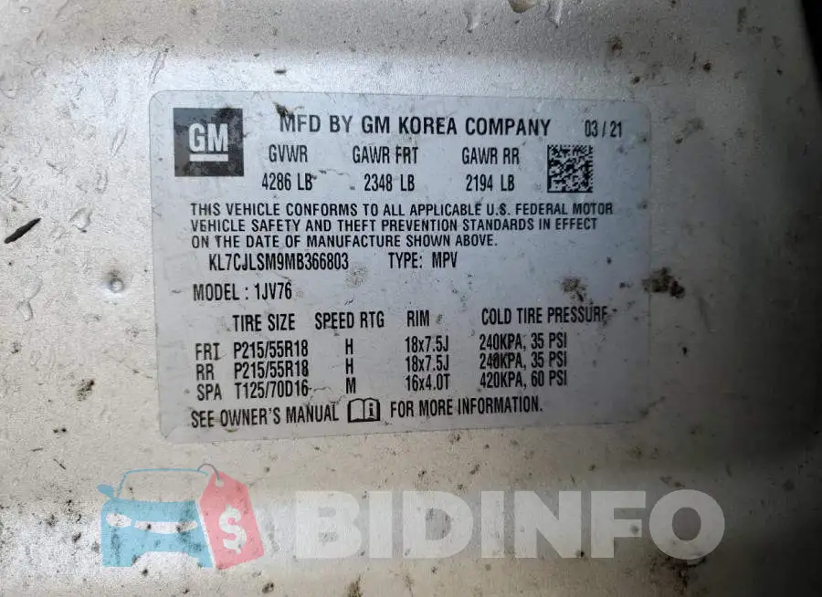 KL7CJLSM9MB366803 Photo# 13