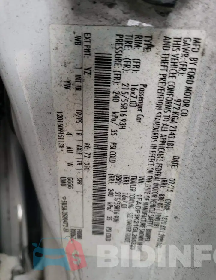 1FADP3K21GL205323 Photo# 12