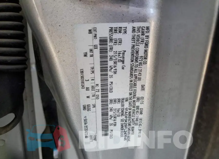 1FADP3K29FL243946 Photo# 12