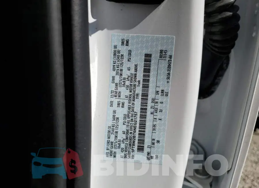 1FT8W2BT6NEG21757 Photo# 12