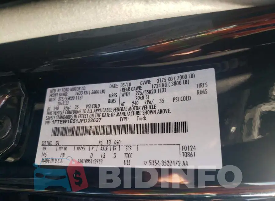 1FTEW1E51JFD22627 Photo# 10