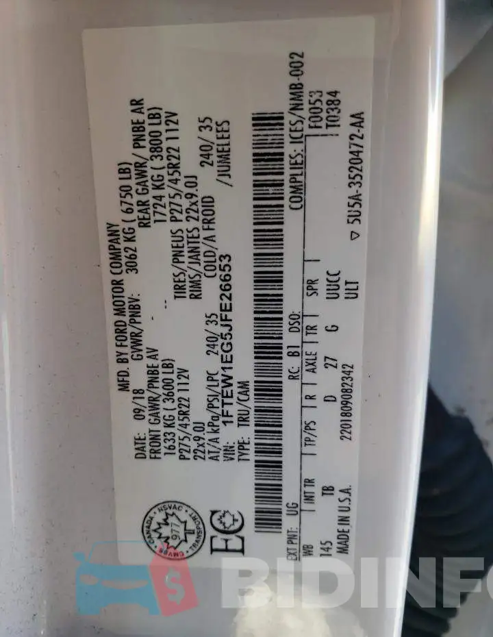 1FTEW1EG5JFE26653 Photo# 12