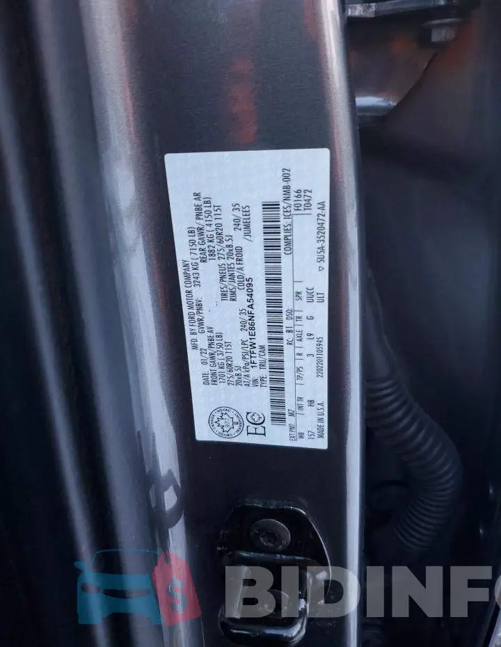 1FTFW1E86NFA54095 Photo# 12