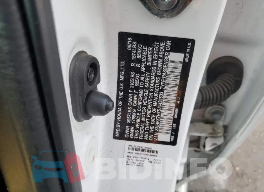SHHFK7H75JU432633 Photo# 13