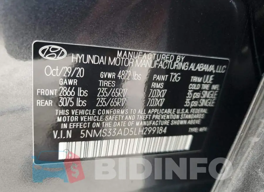 5NMS33AD5LH299184 Photo# 13