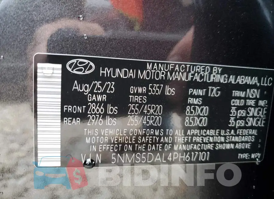 5NMS5DAL4PH617101 Photo# 13