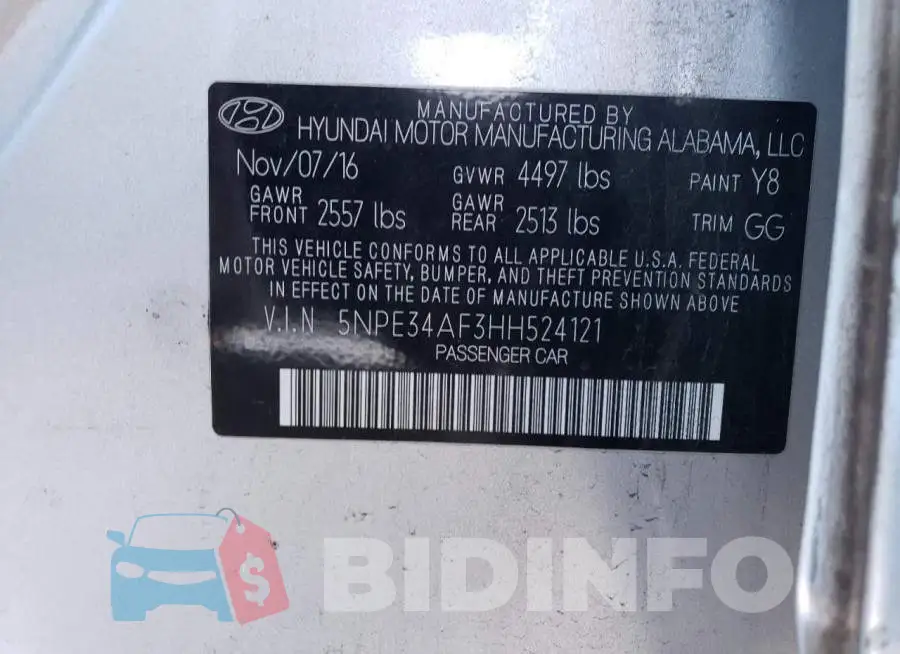 5NPE34AF3HH524121 Photo# 12