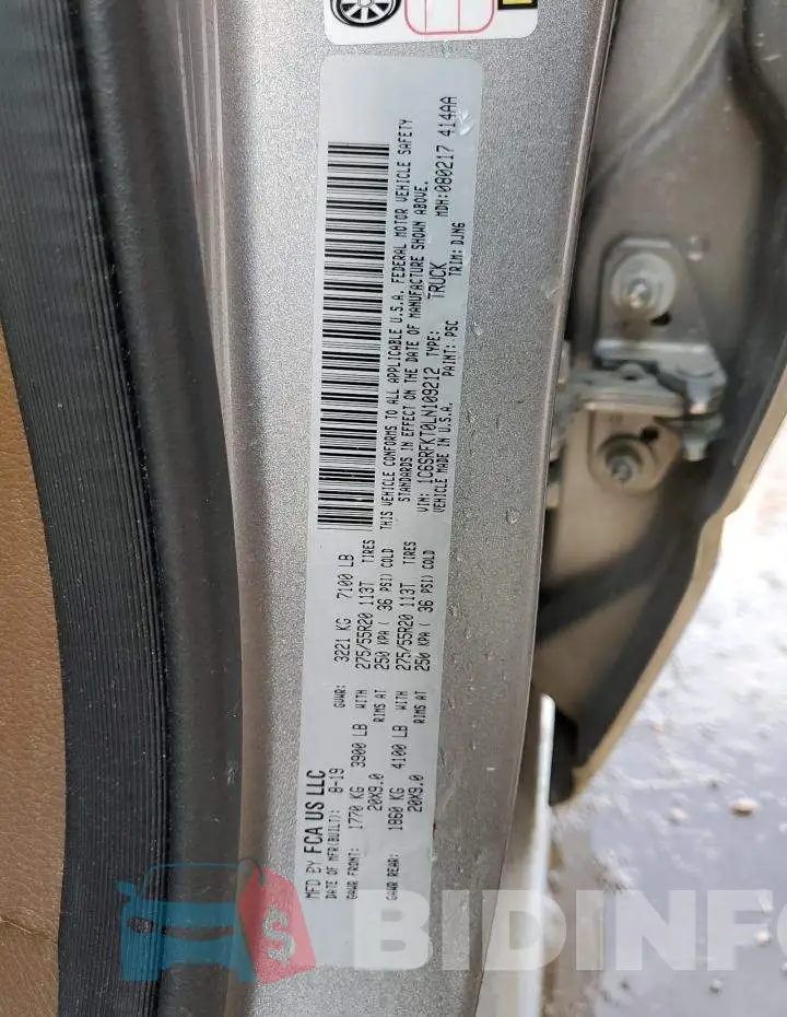 1C6SRFKT0LN109212 Photo# 12