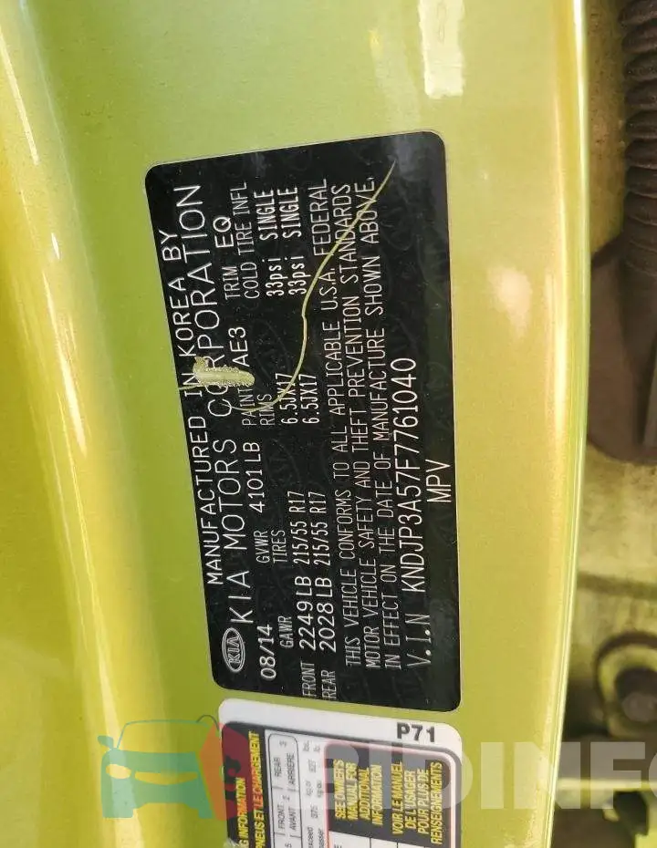 KNDJP3A57F7761040 Photo# 12