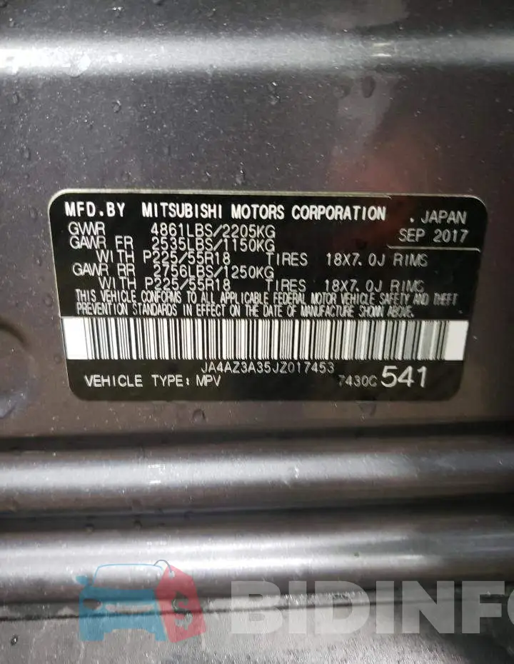 JA4AZ3A35JZ017453 Photo# 13