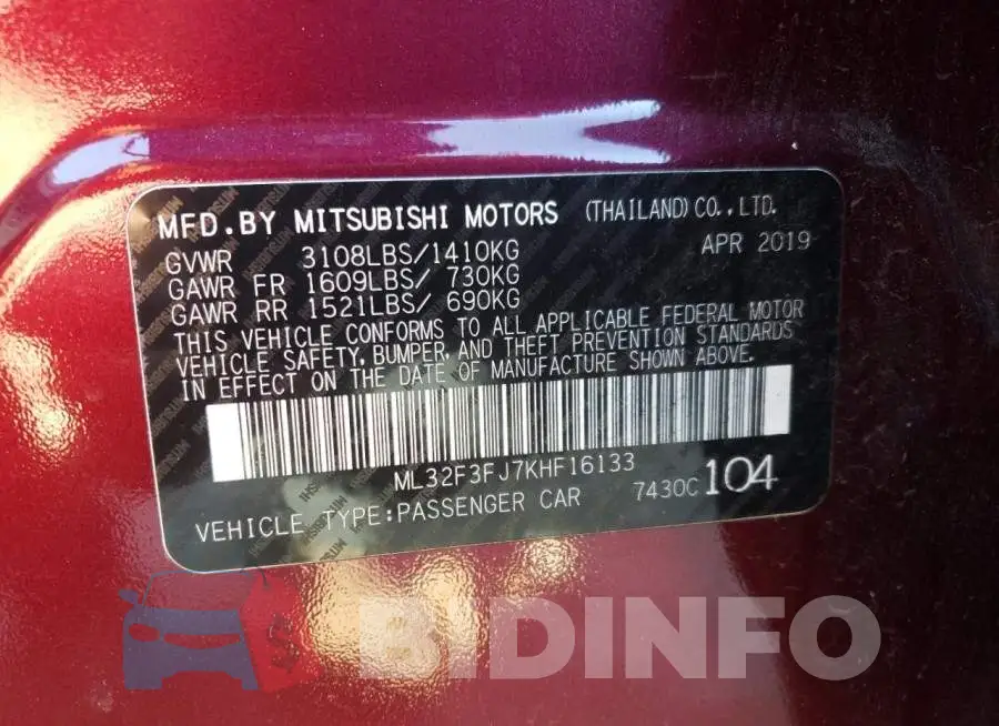 ML32F3FJ7KHF16133 Photo# 12