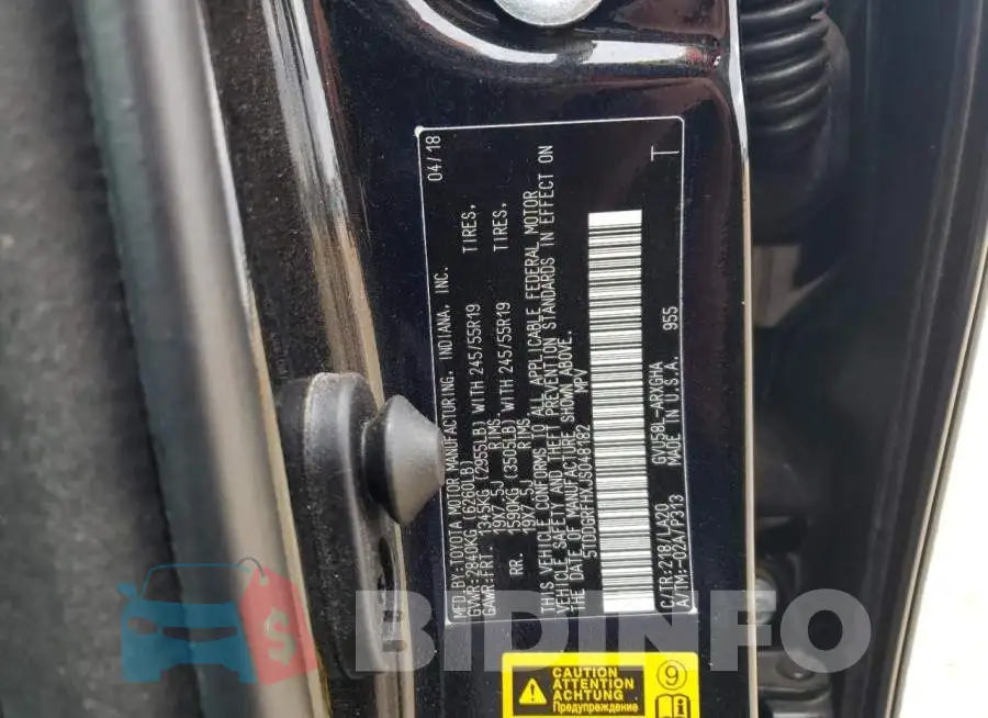 5TDDGRFHXJS048182 Photo# 12