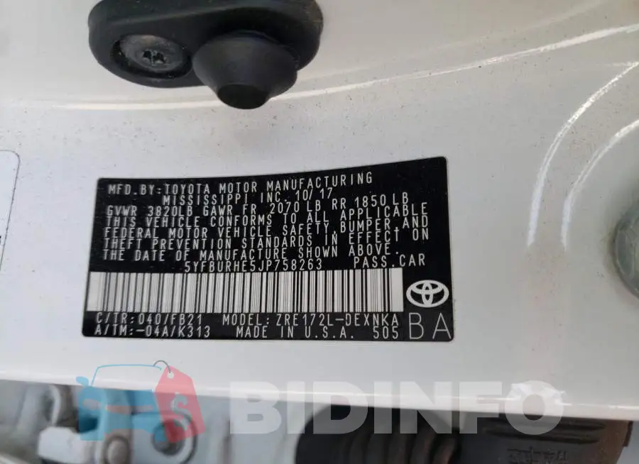 5YFBURHE5JP758263 Photo# 13
