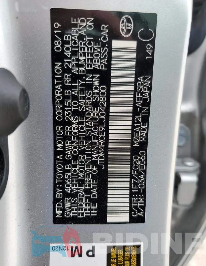 JTDM4RCE9LJ042800 Photo# 12
