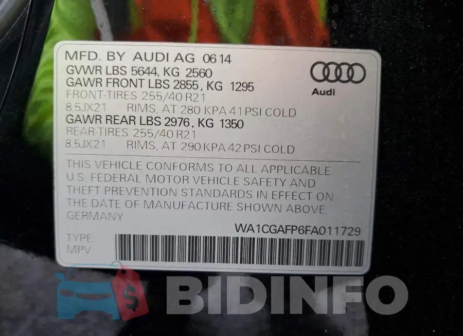 WA1CGAFP6FA011729 Photo# 13