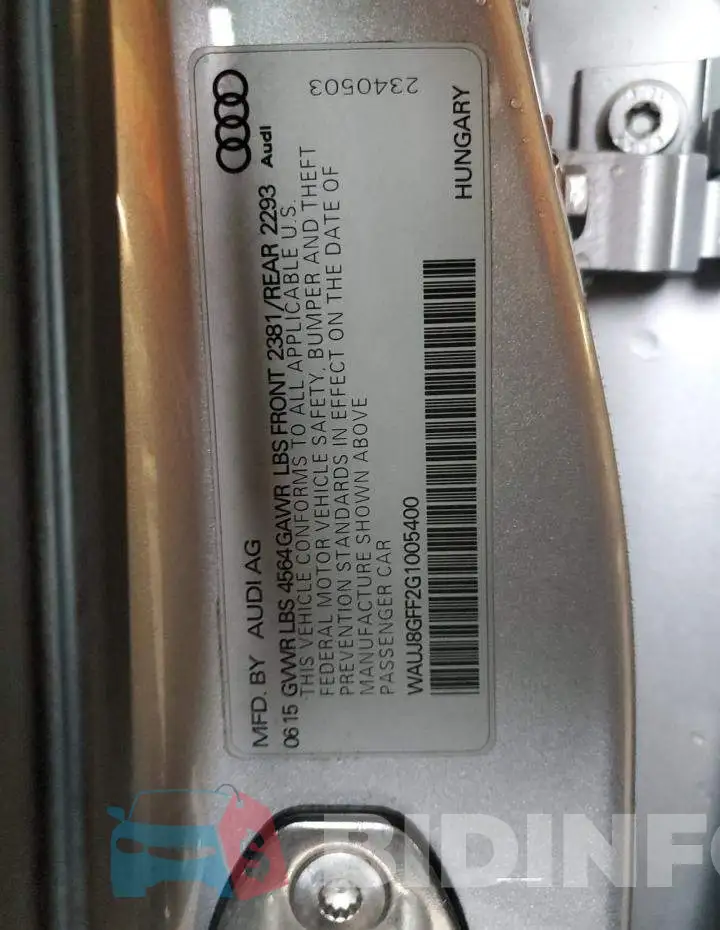 WAUJ8GFF2G1005400 Photo# 12