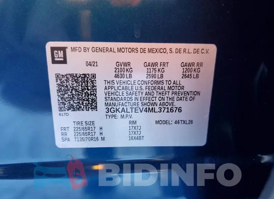 3GKALTEV4ML371676 Photo# 12