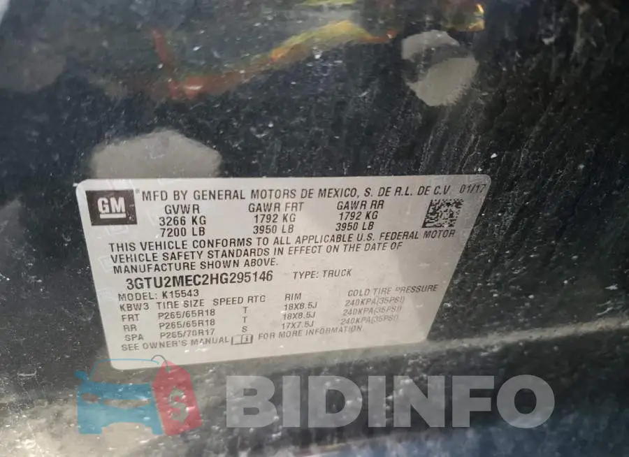 3GTU2MEC2HG295146 Photo# 12