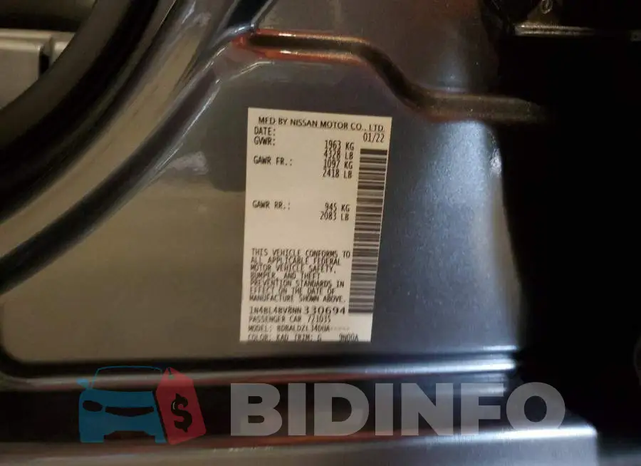 1N4BL4BV8NN330694 Photo# 12