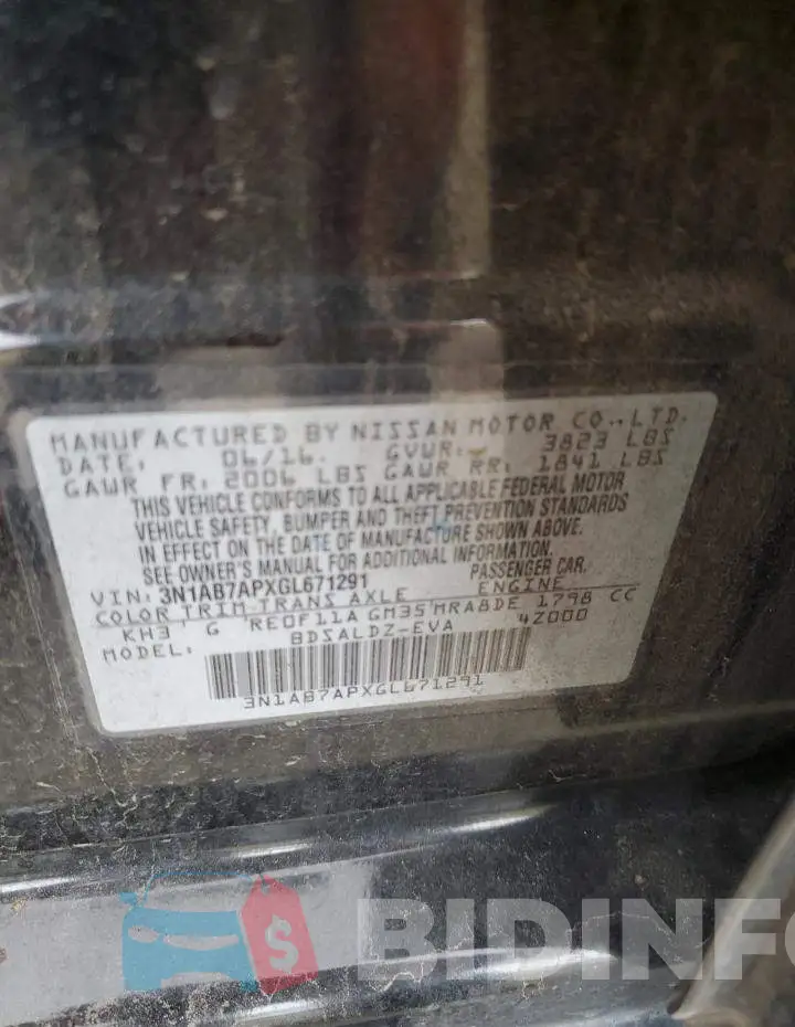 3N1AB7APXGL671291 Photo# 12