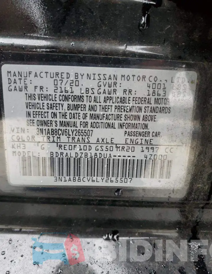3N1AB8CV6LY265507 Photo# 12