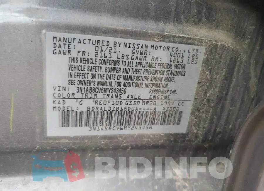 3N1AB8CV6MY243458 Photo# 12
