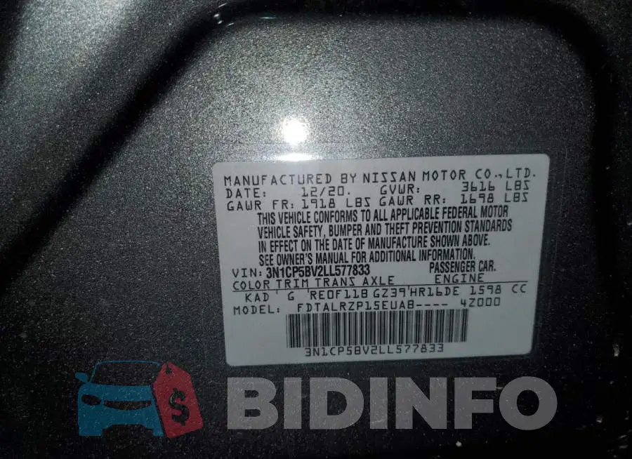 3N1CP5BV2LL577833 Photo# 12